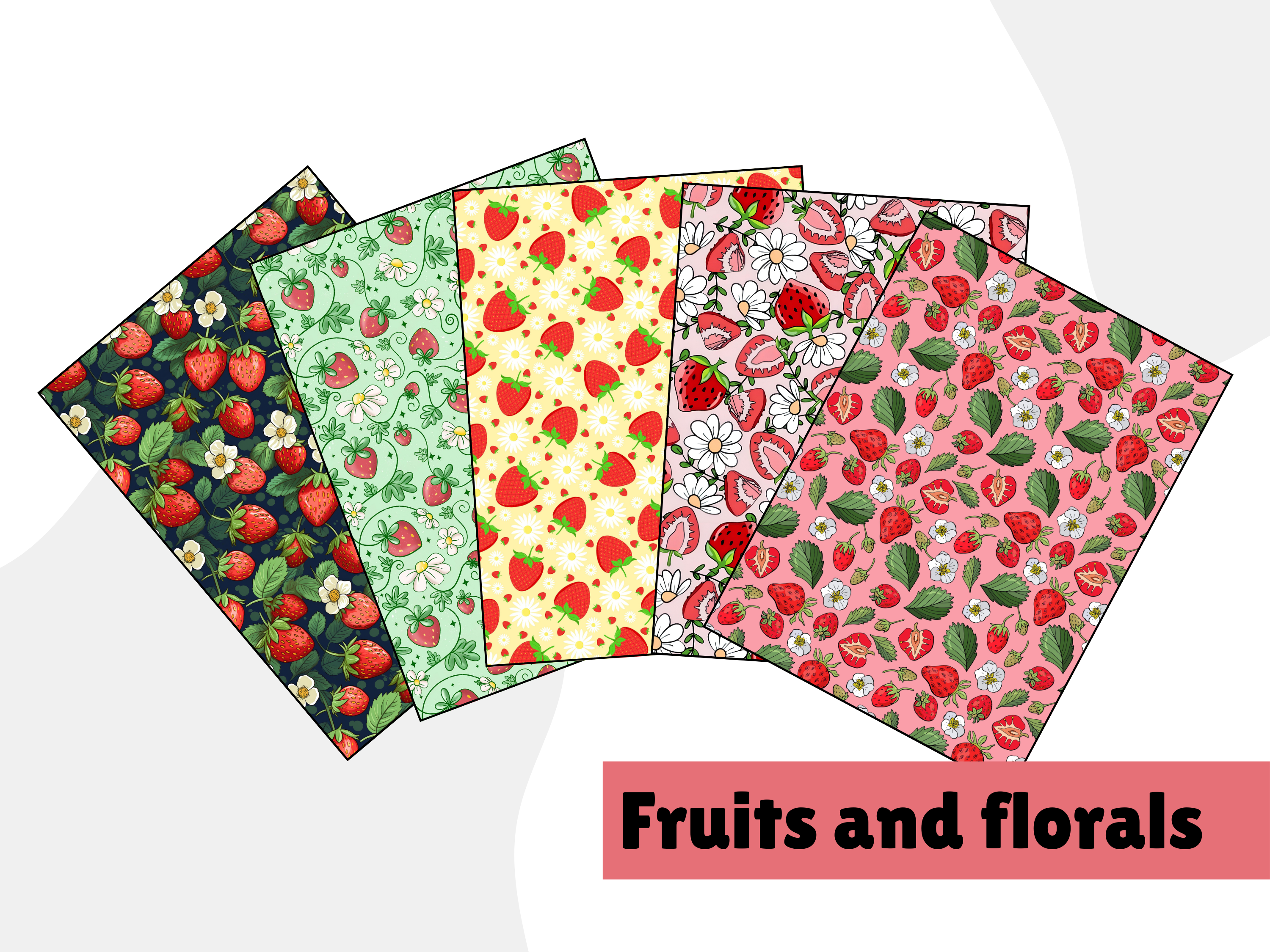Floral Strawberries tubie tape | medical retention tape | ng, oxygen, stoma