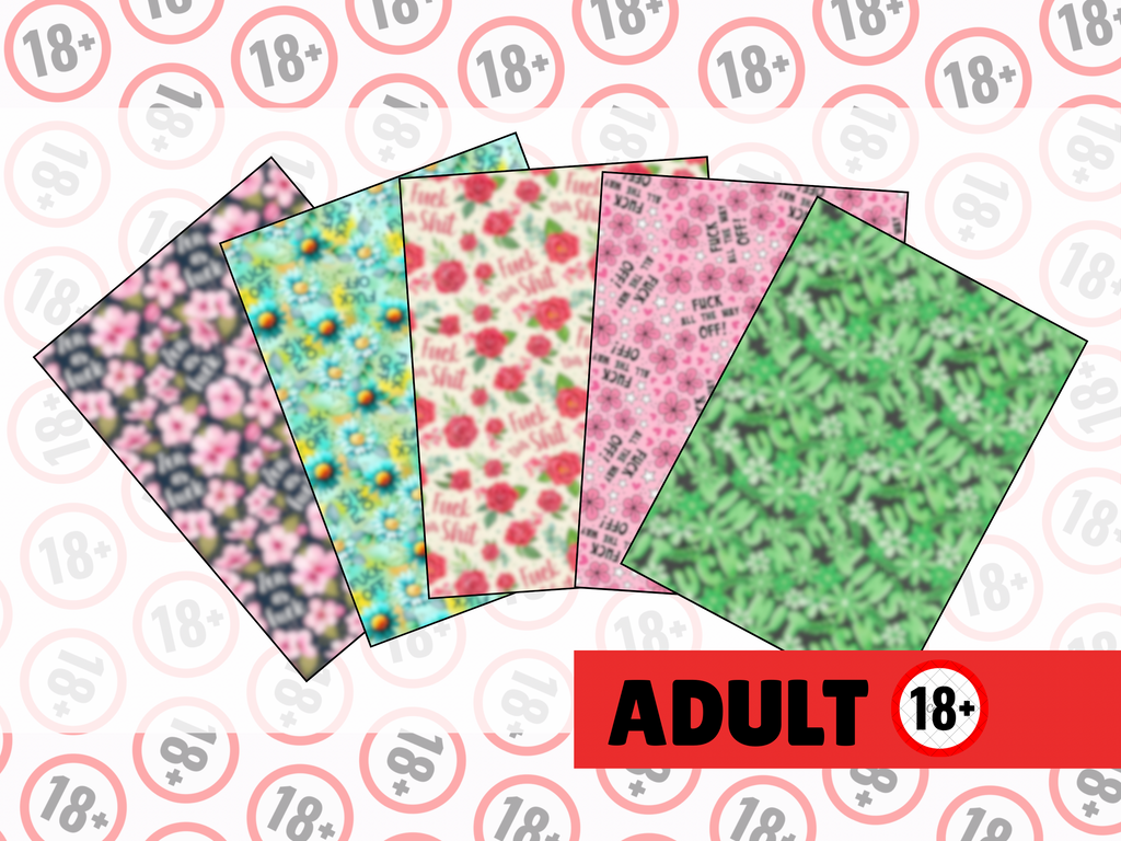 ADULT Sweary floral tubie tape | medical retention tape | ng, oxygen, stoma