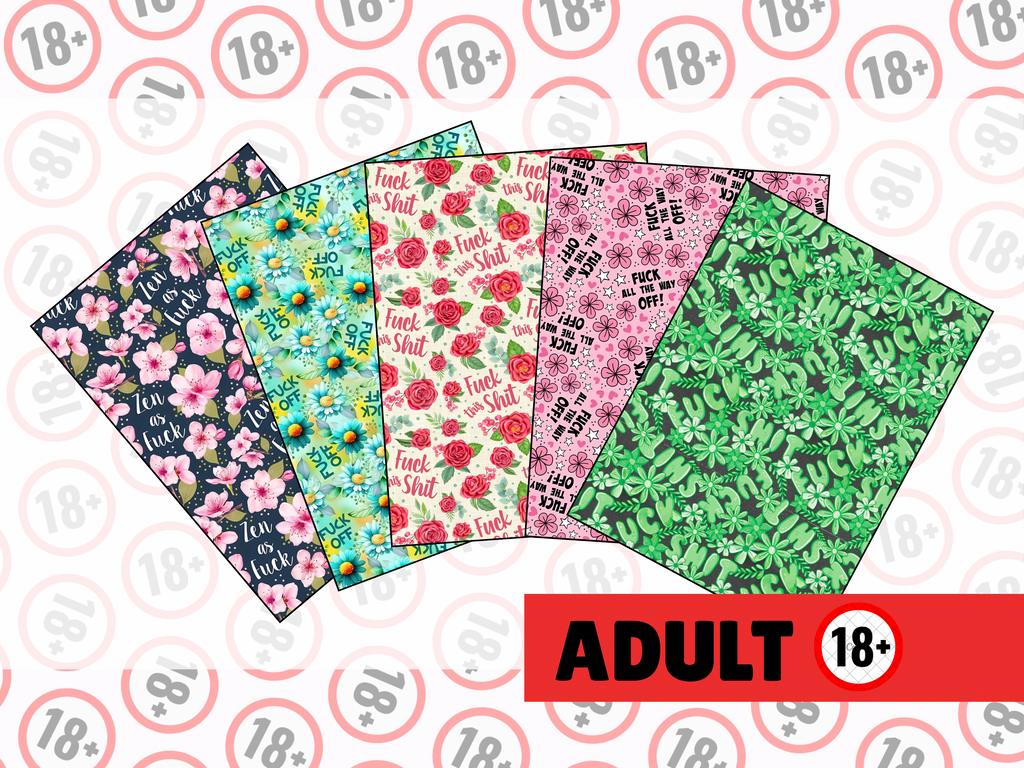 ADULT Sweary floral tubie tape | medical retention tape | ng, oxygen, stoma
