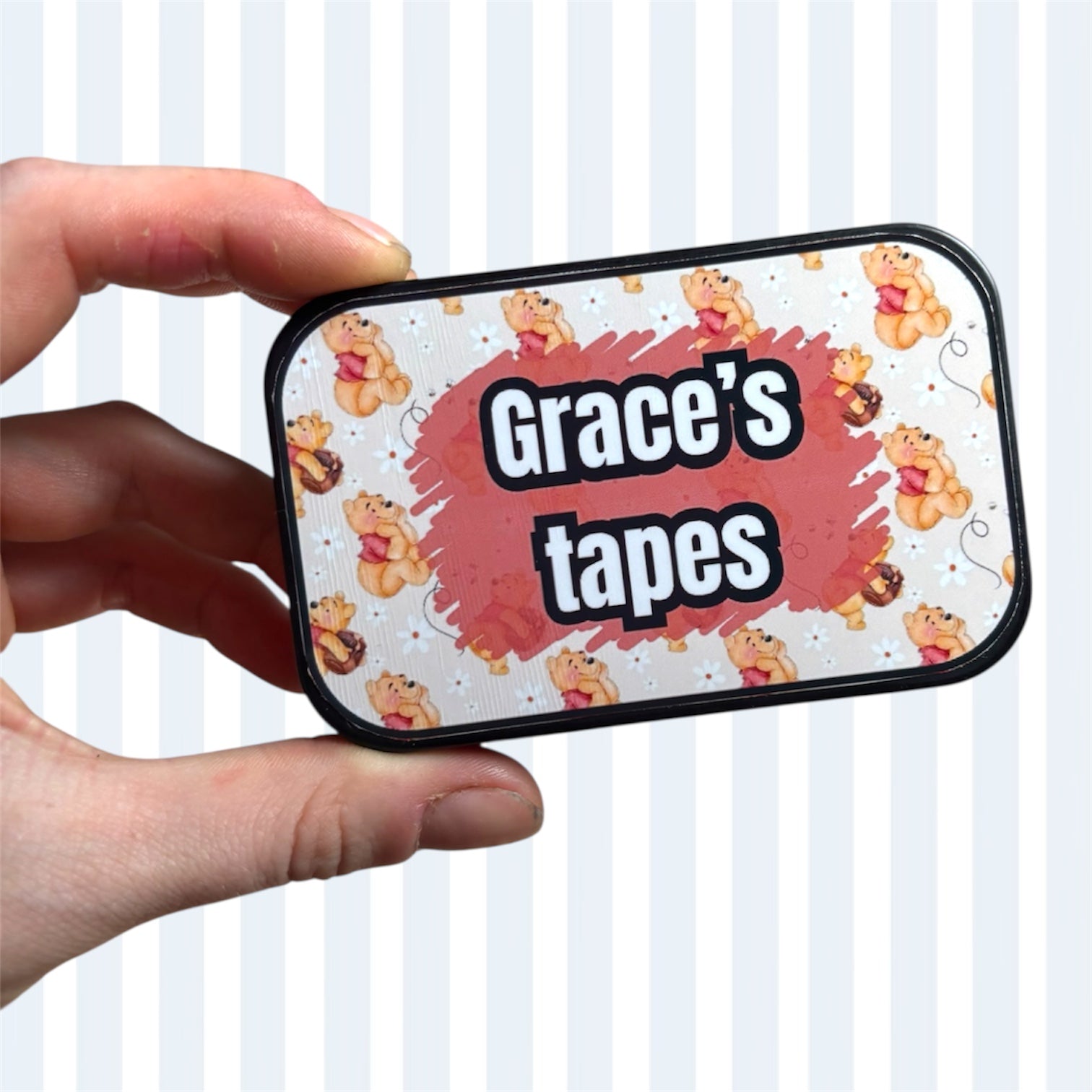Vintage bear tubie tape tin - medical adhesive tape container perfect for travelling