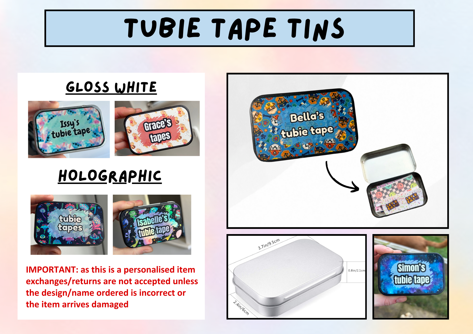 ADULT B*tch tubie tape tin - medical adhesive tape container perfect for travelling