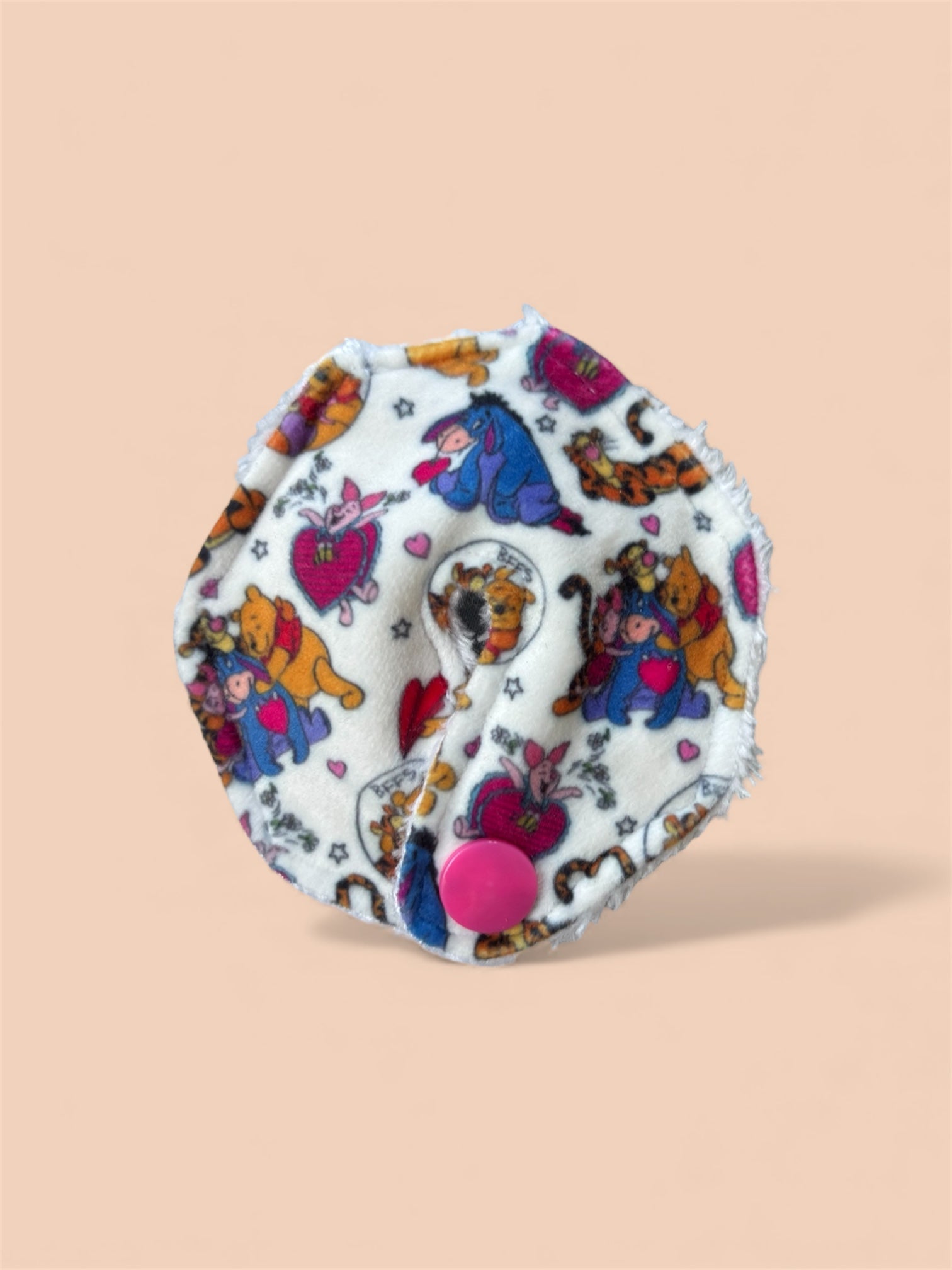 Love Pooh tummy pad - MULTIPLE PATTERNS - absorbent soft g tube cover - stoma, catheter, feeding tube
