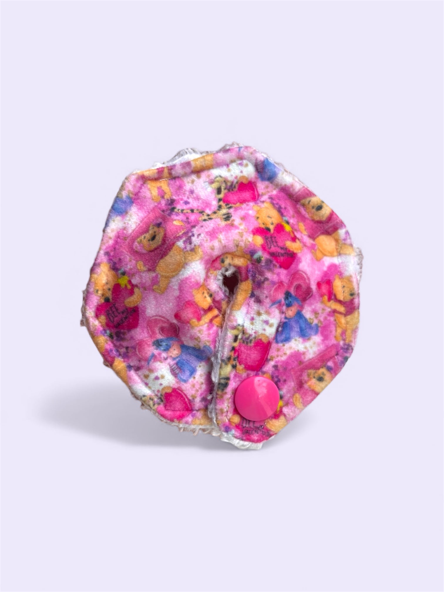 Valentine Pooh tummy pad - MULTIPLE PATTERNS - absorbent soft g tube cover - stoma, catheter, feeding tube