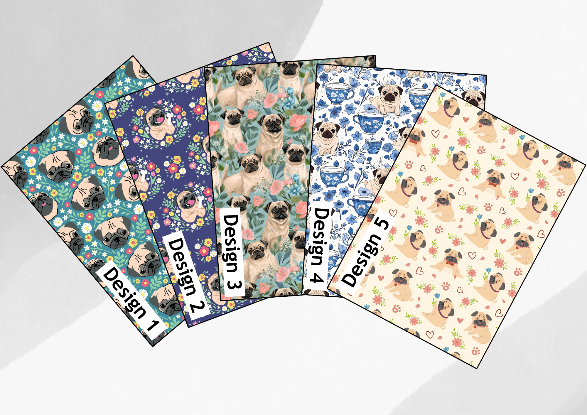 Floral pug tubie tape | medical retention tape | ng, oxygen, stoma
