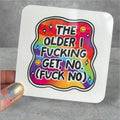 Adult humour sweary coaster