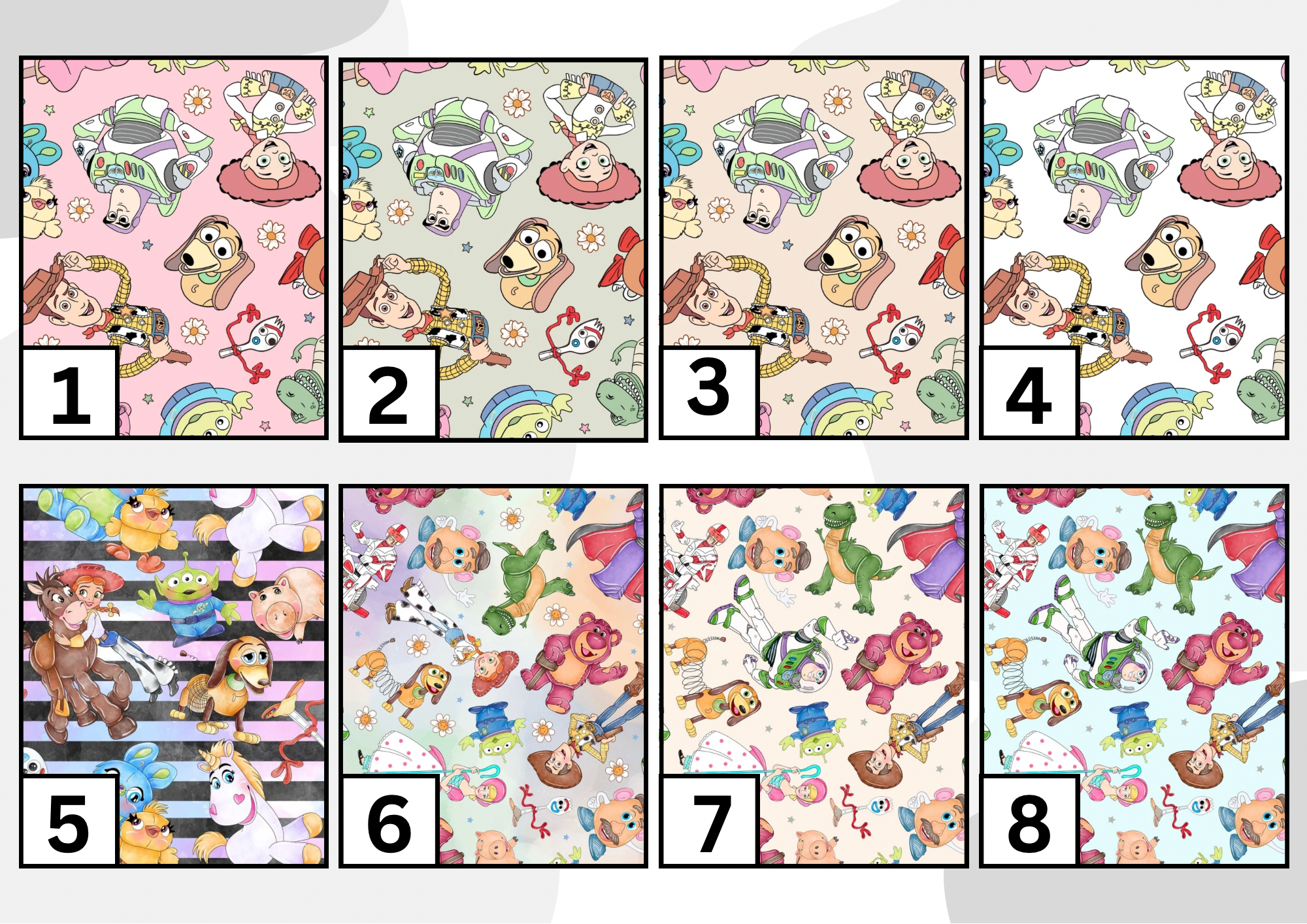 Fun toys tubie set - MULTIPLE PATTERNS - absorbent soft line cover