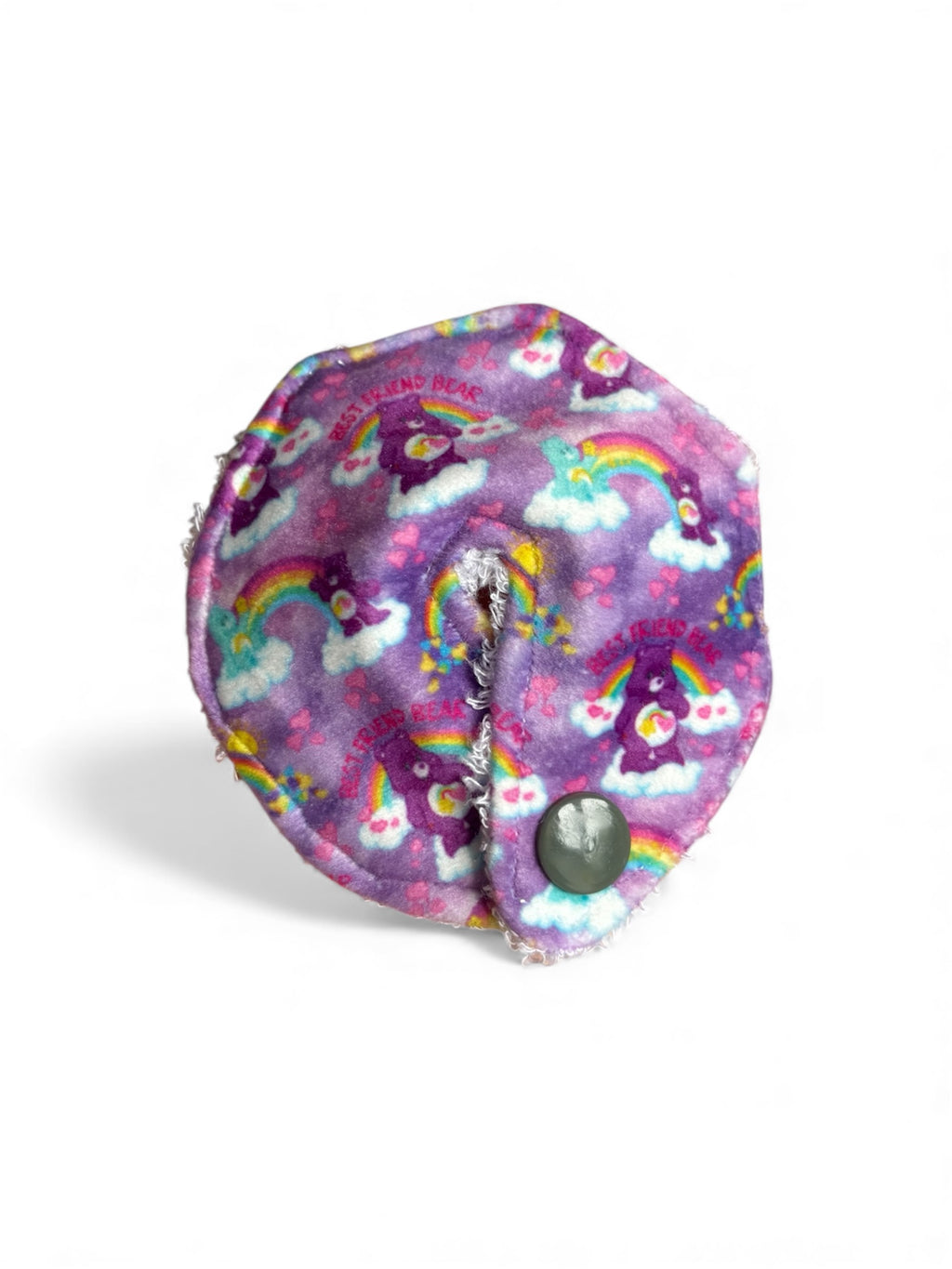 Purple bear tummy pad - MULTIPLE PATTERNS - absorbent soft g tube cover - stoma, catheter, feeding tube