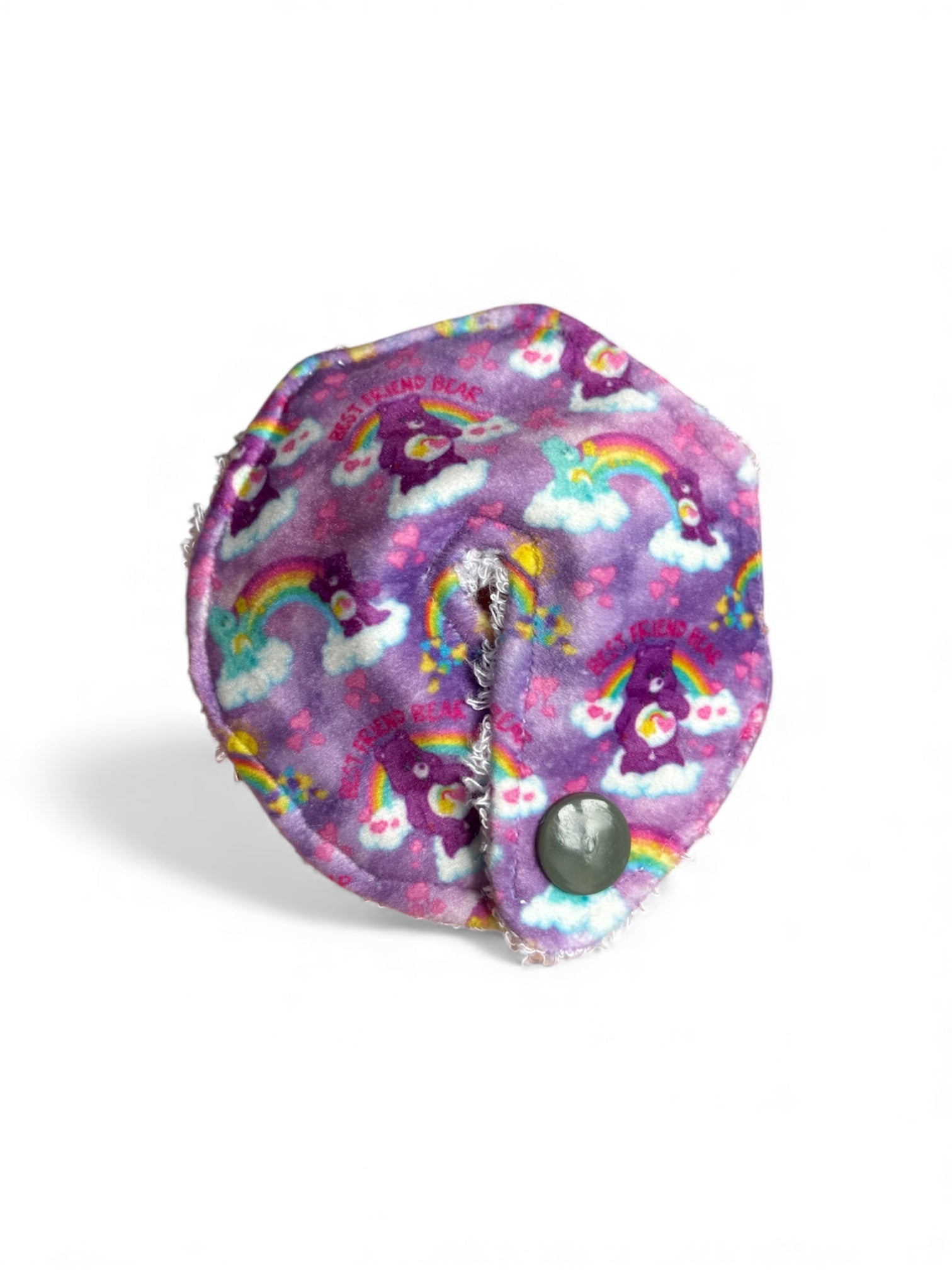 Purple bear tummy pad - MULTIPLE PATTERNS - absorbent soft g tube cover - stoma, catheter, feeding tube