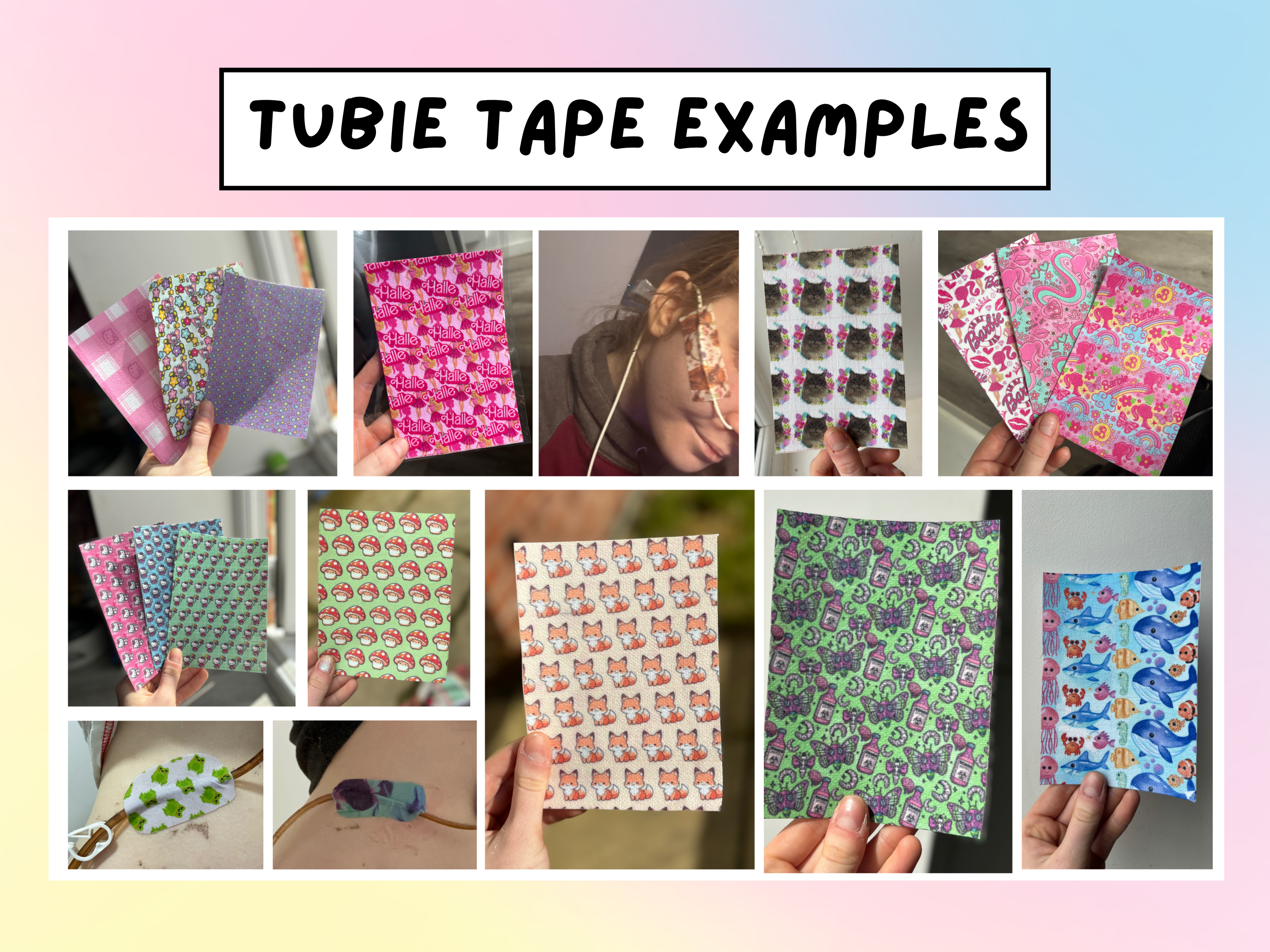 Toy heelers tubie tape | medical retention tape | ng, oxygen, stoma